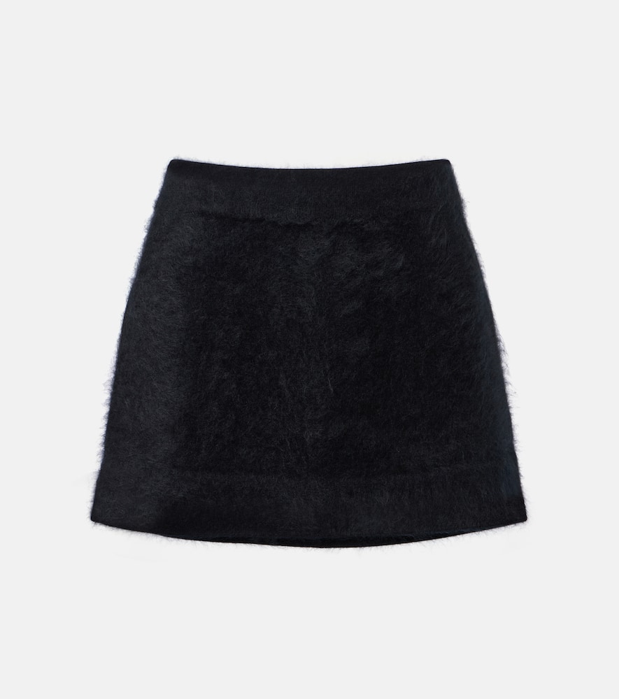Fluffy Statement wool-blend miniskirt