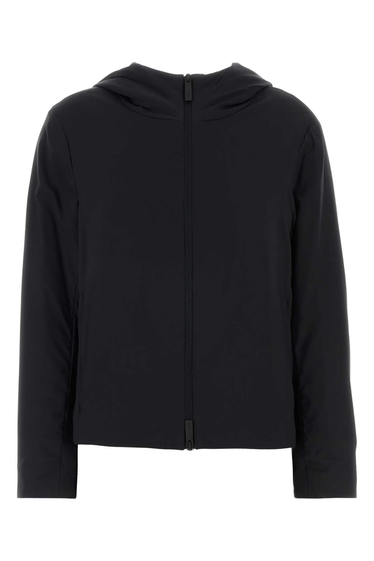 Lightweight Nylon Puffer Down Jacket — Black
