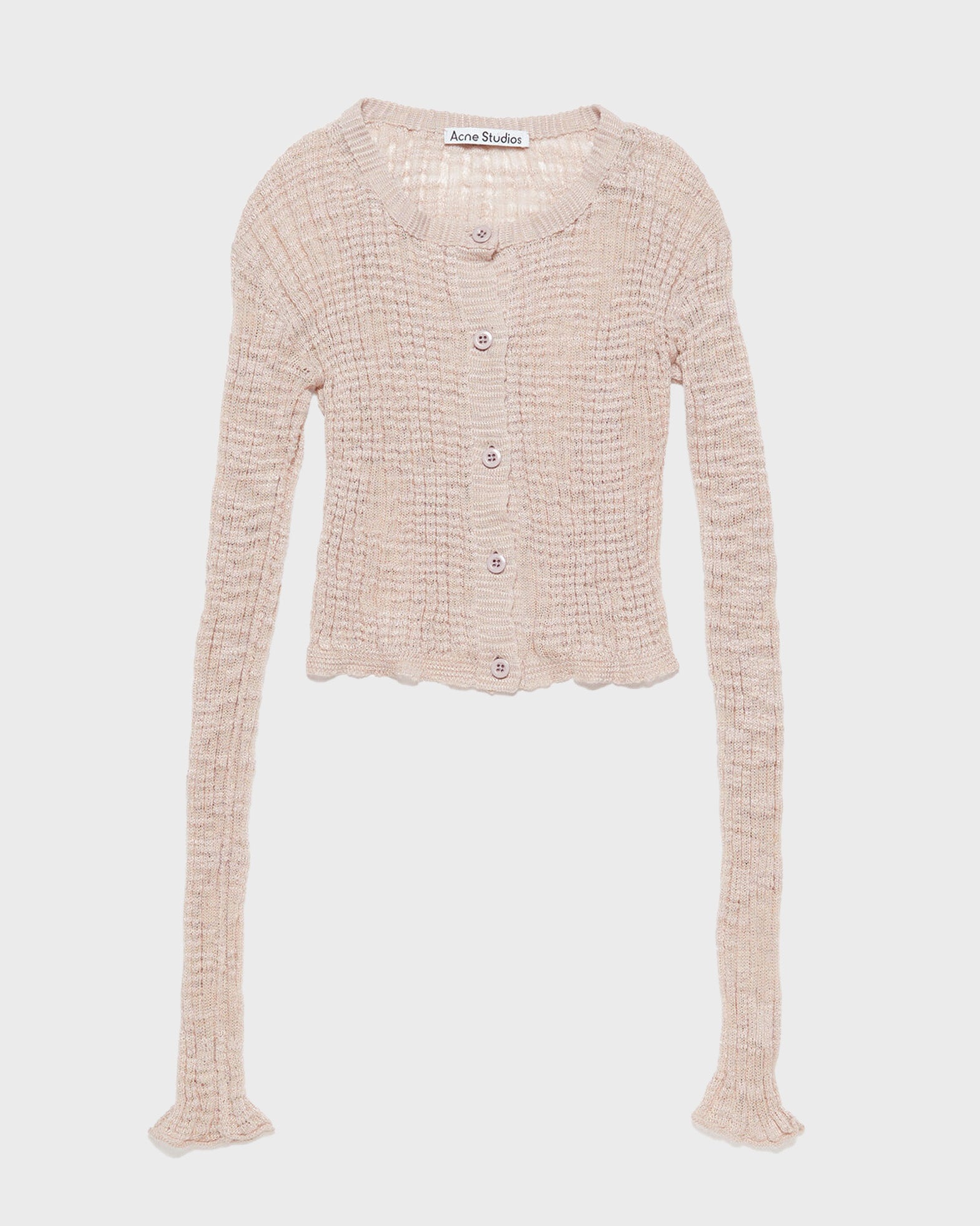 Acne Studios Wide Rib Cardigan Pink