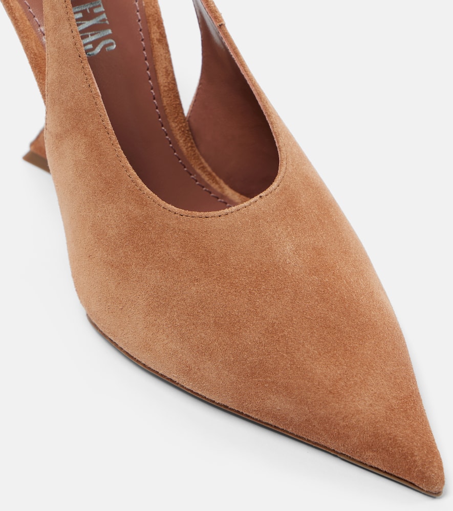 Paris Texas Nina 105 suede slingback pumps