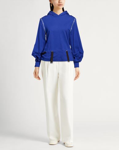 Woman Sweatshirt Blue Size 4 Cotton, Elastane