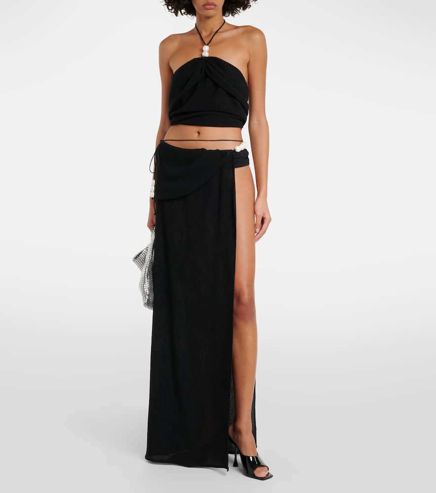 Embellished maxi skirt