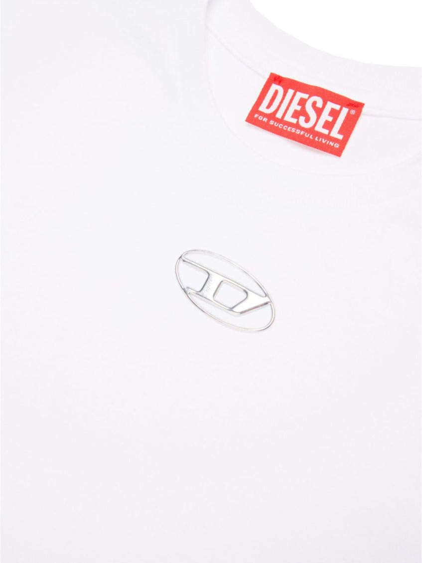 Boys White Crew Neck T-Shirts