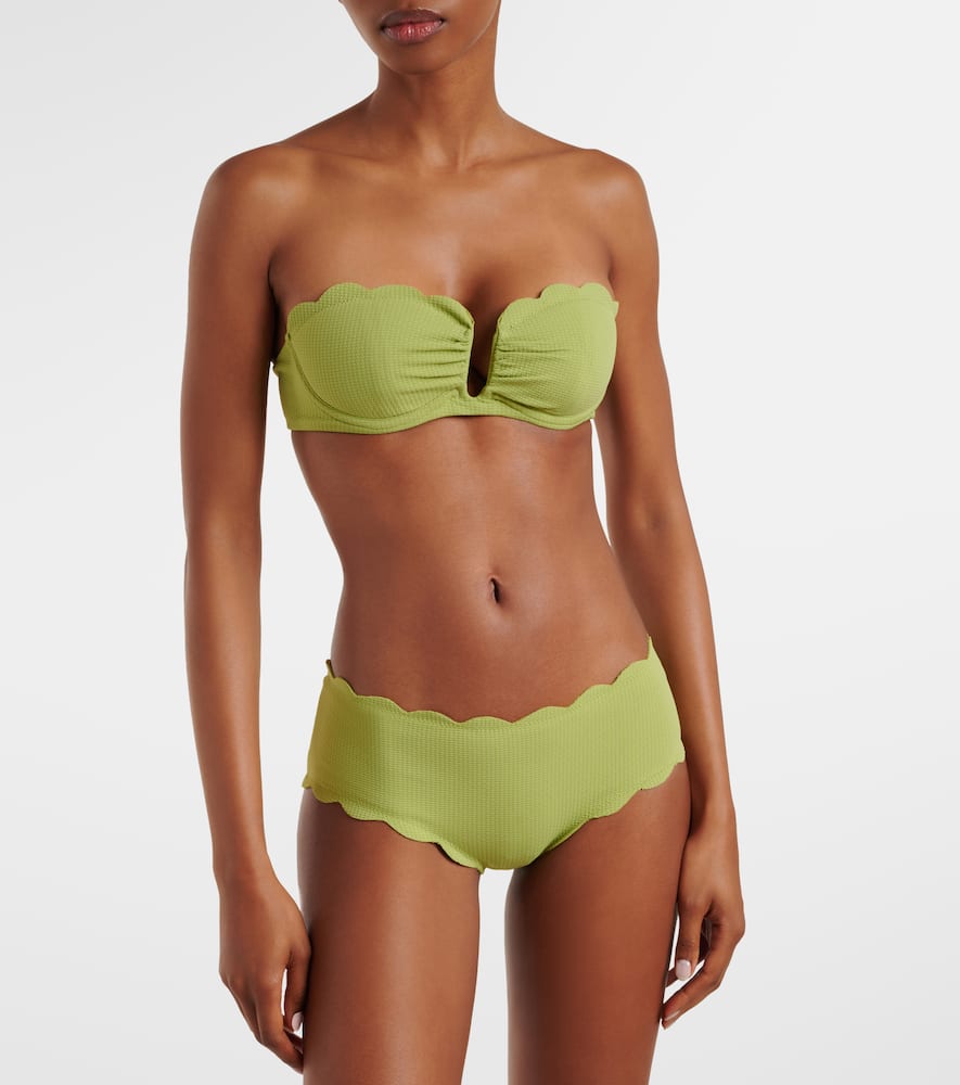 Spring scalloped mid-rise bikini bottoms