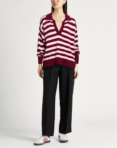 Collezione N_01 Woman Sweater Garnet Size M Merino Wool, Cashmere