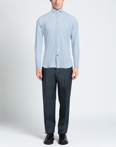Man Shirt Light blue Size XXL Cotton, Polyamide, Elastane
