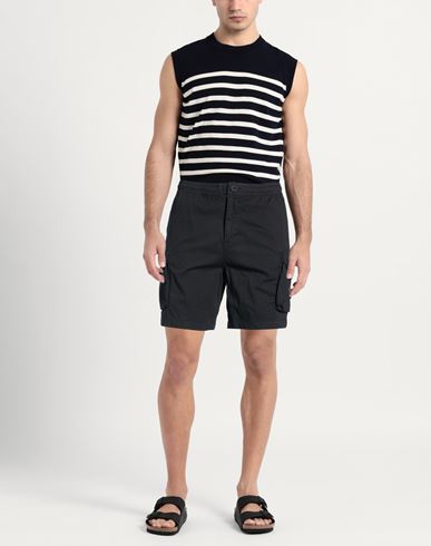 Man Shorts & Bermuda Shorts Black Size M Cotton, Elastane