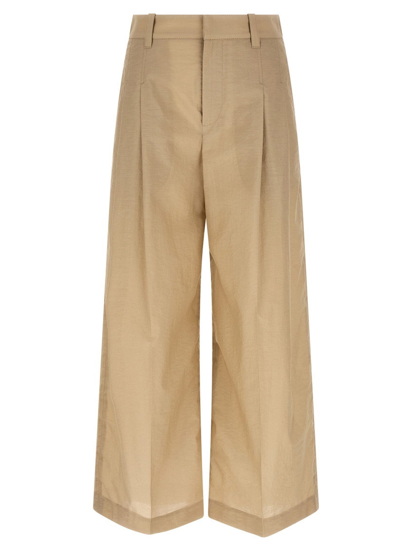 Brunello Cucinelli - a line wide leg techno cotton pant