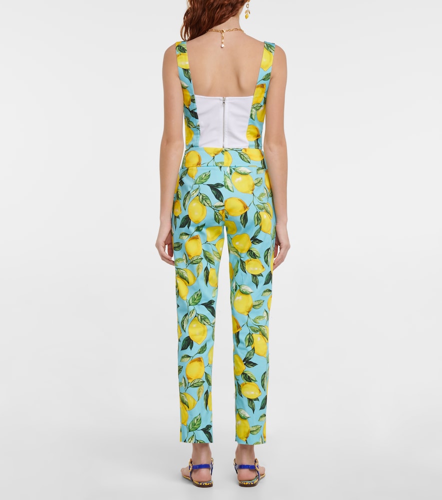 Exclusive to Mytheresa - Printed cotton-blend bustier top