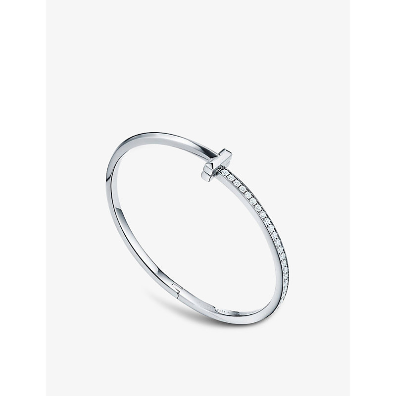 T1 Narrow 18ct White-gold and 0.92ct Diamond Small Bracelet