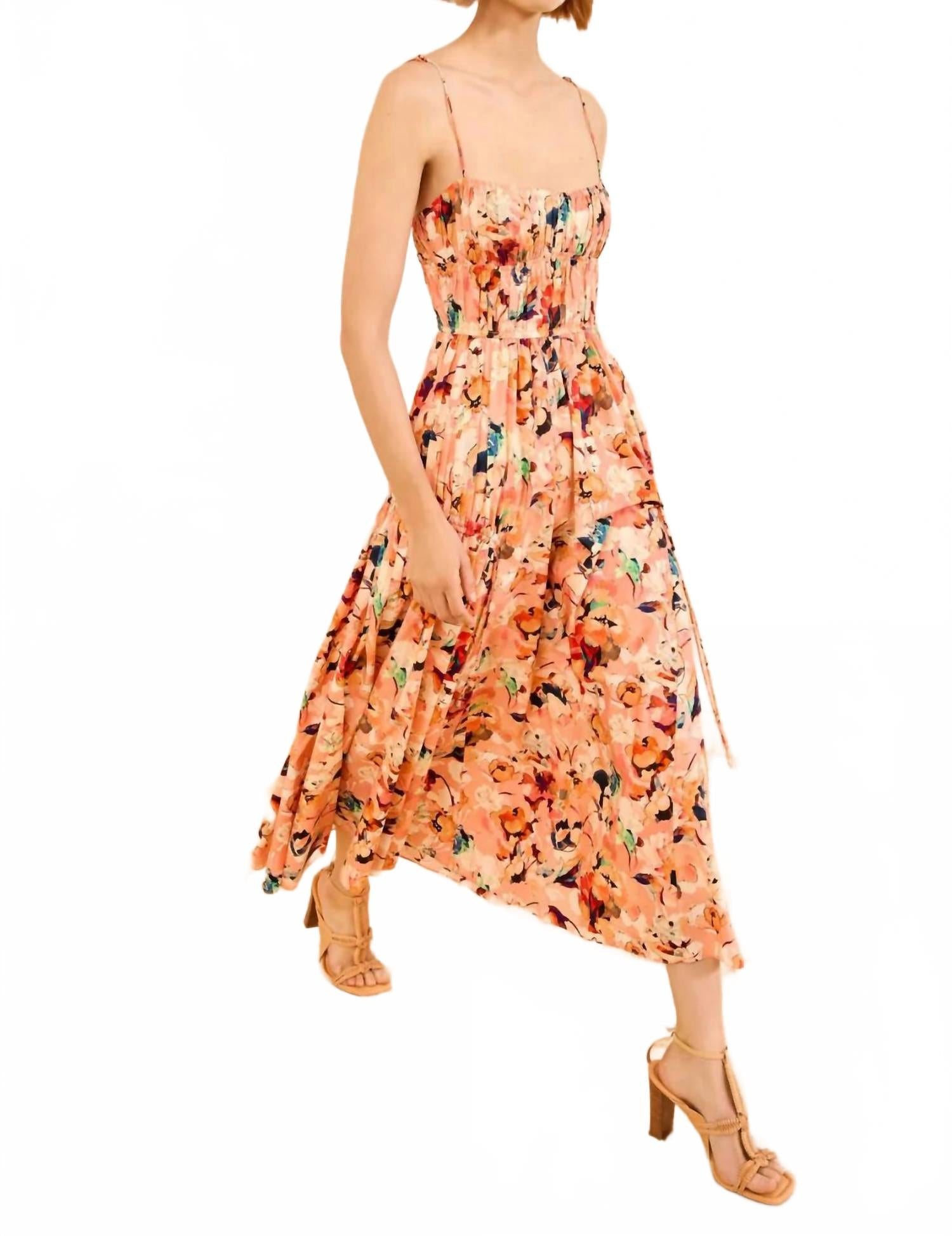Vidri Cotton Cami Dress In Camellia