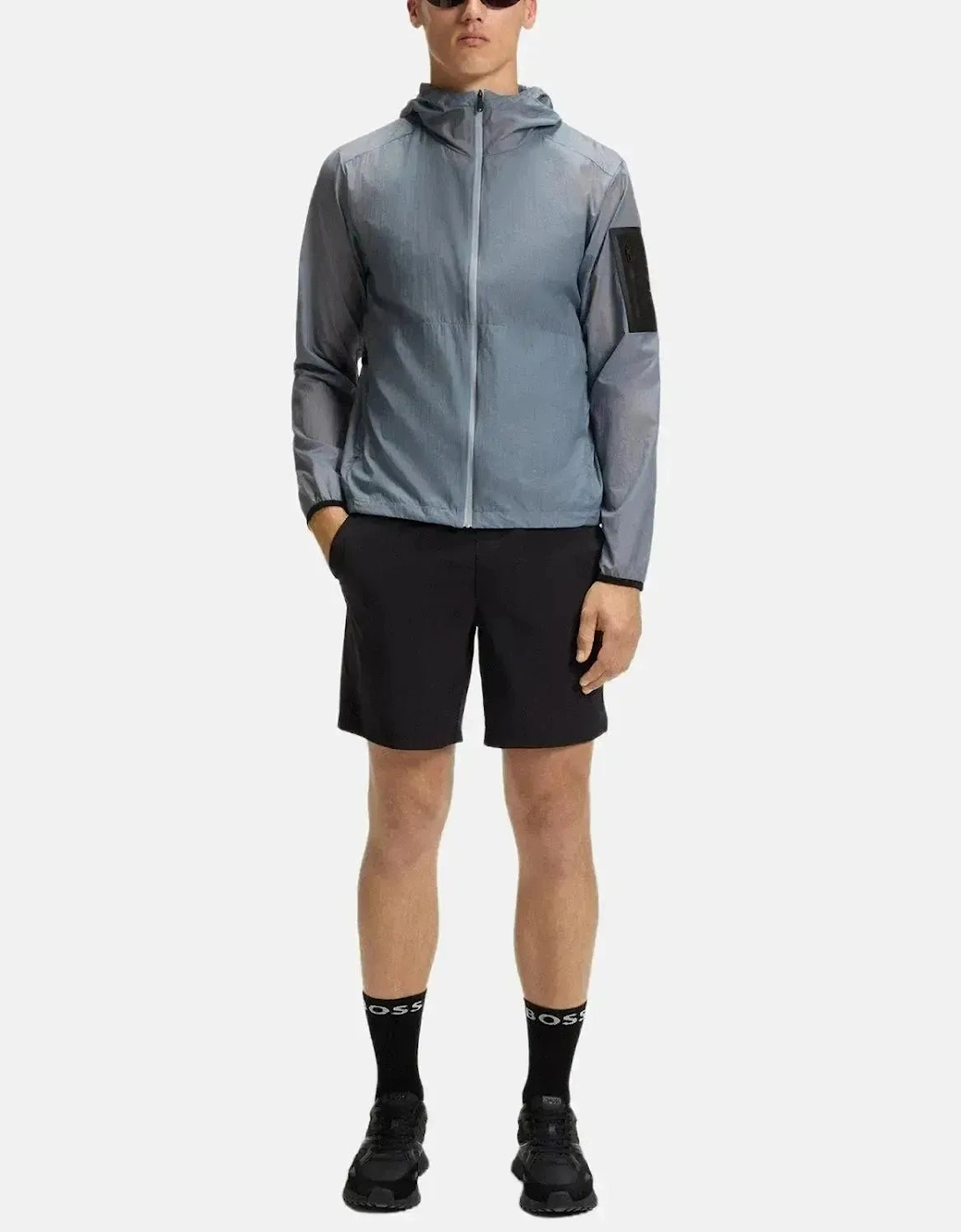 Men's BOSS MENS AIRYNIX LIGHTWEIGHT WATER REPELLENT JACKET GREY - : 40/Regular