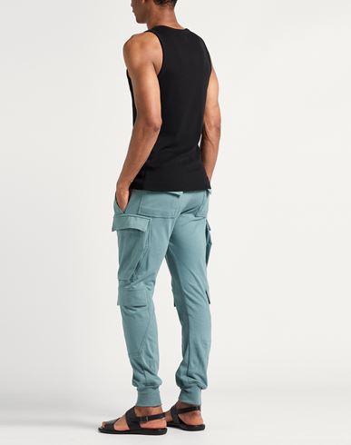 Man Pants Turquoise Size 32 Cotton, Elastane