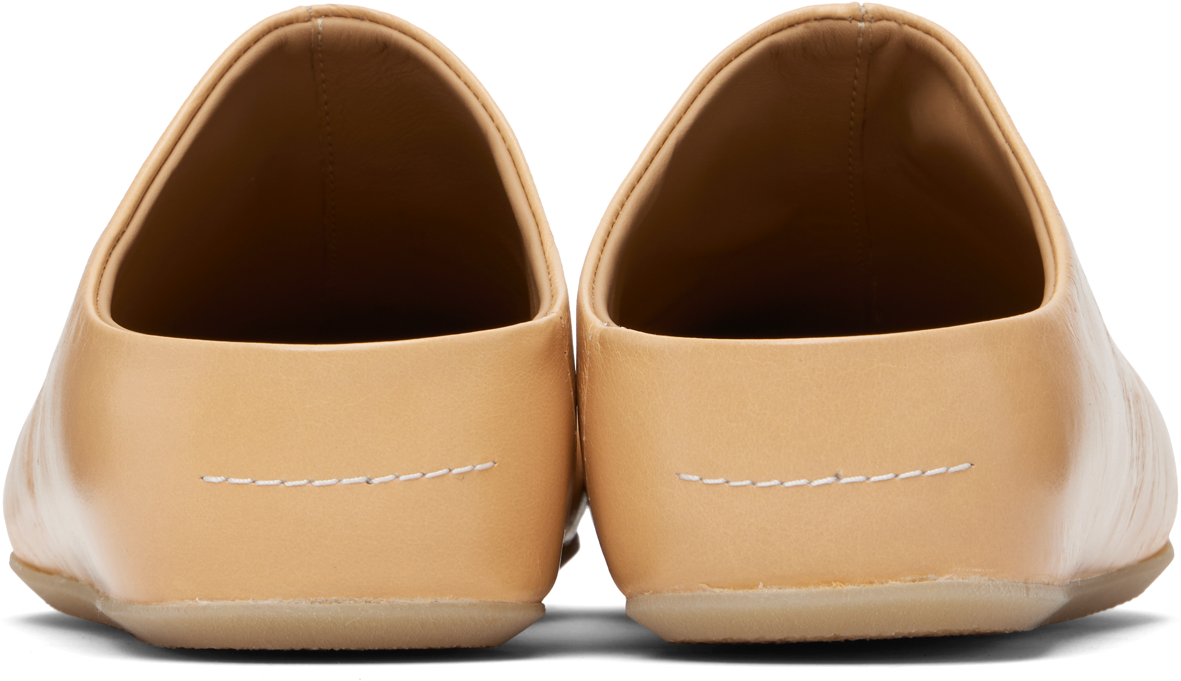 Beige Factory Sabot Loafers