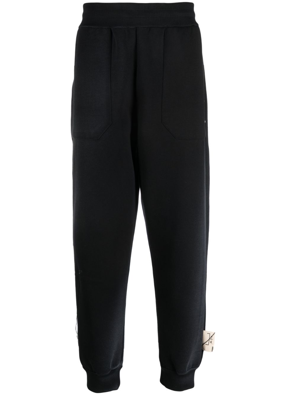 Logo-tag cotton-blend track pants - Black