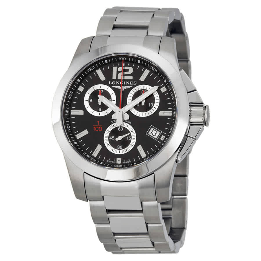 Conquest Chronograph Black Dial Mens Watch L37004566