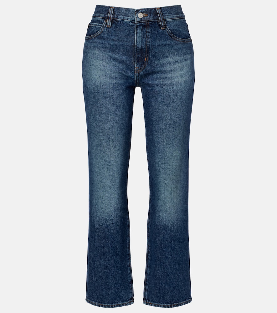 Hang high-rise straight jeans