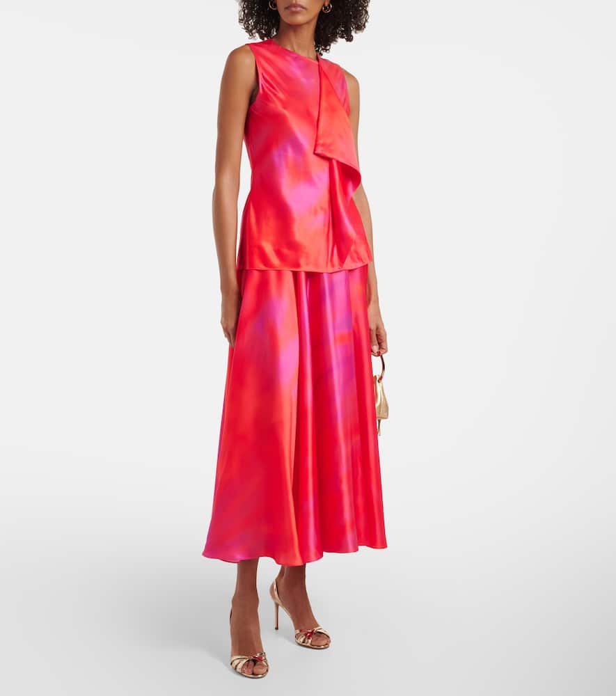 Kiara printed draped top