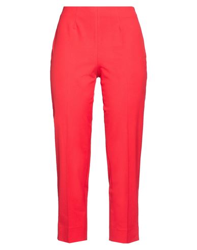 Woman Pants Red Size 14 Cotton, Elastane