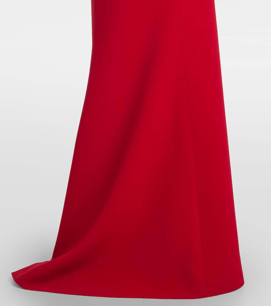 Bow-detail cady gown