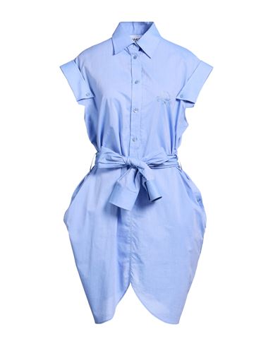 Woman Midi dress Azure Size 6 Cotton