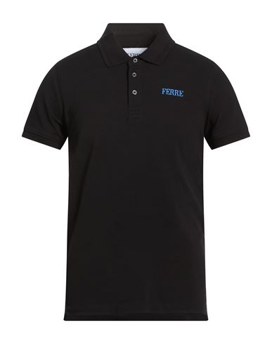 Man Polo shirt Black Size L Cotton