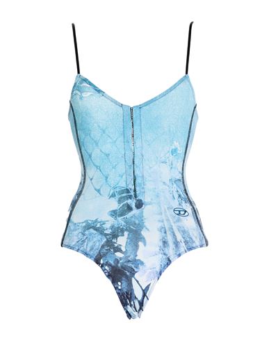 Woman Bodysuit Azure Size M Nylon, Elastane