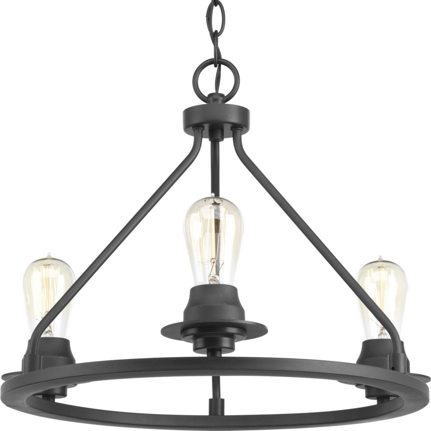 Graphite Three Light Semi-Flush Convertible from the Debut Collection