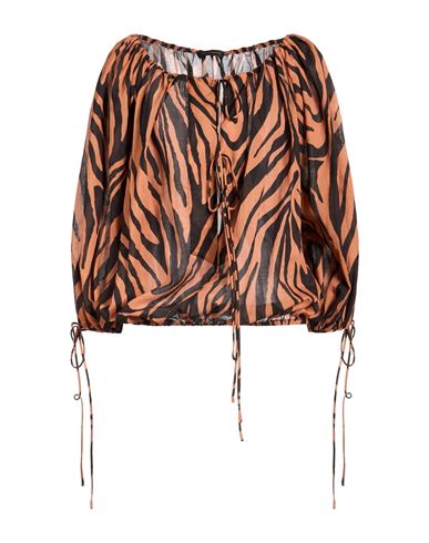 Woman Top Orange Size 6 Cotton