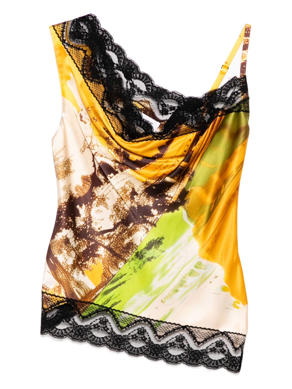 Monse lace-trim top - Brown