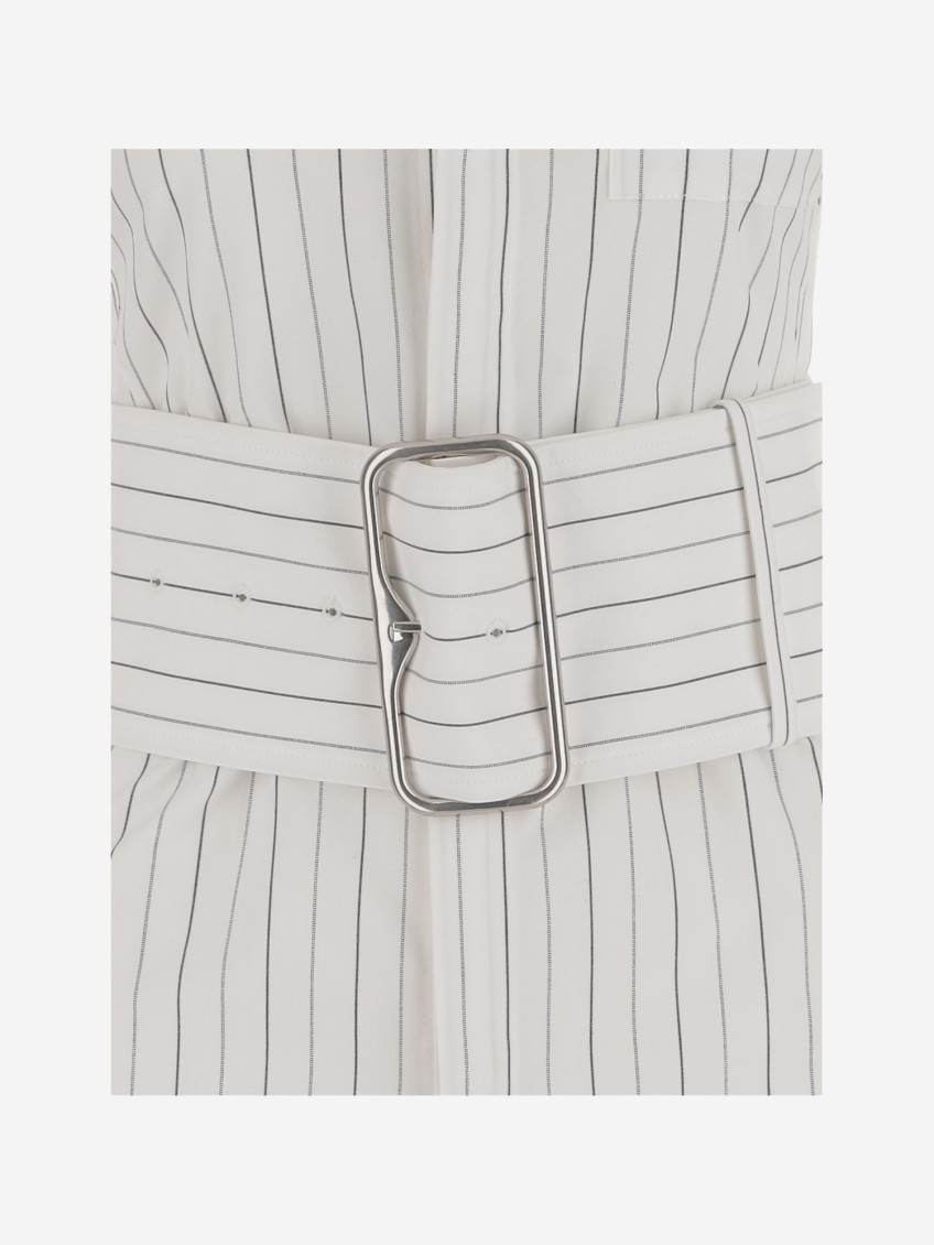 Cotton Shirt With Striped Pattern