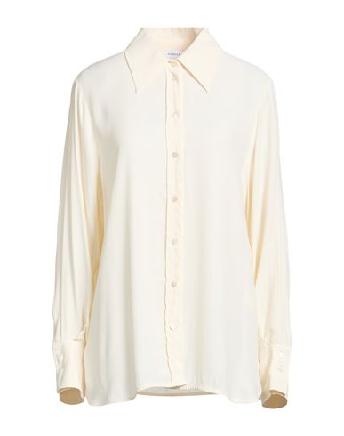 Woman Shirt Cream Size 10 Acetate, Modal