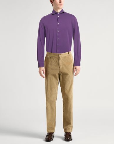 Man Shirt Purple Size 36 Cotton