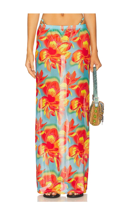 Runaway The Label Miami Maxi Skirt in Diaz Aqua.  XL also in L, M