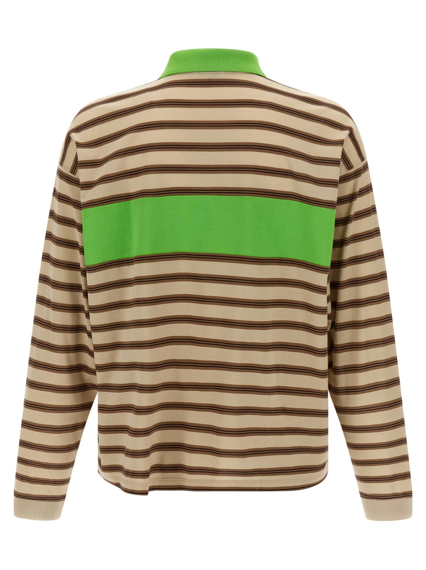 Multicolor Stripes Shirt Collar Polo