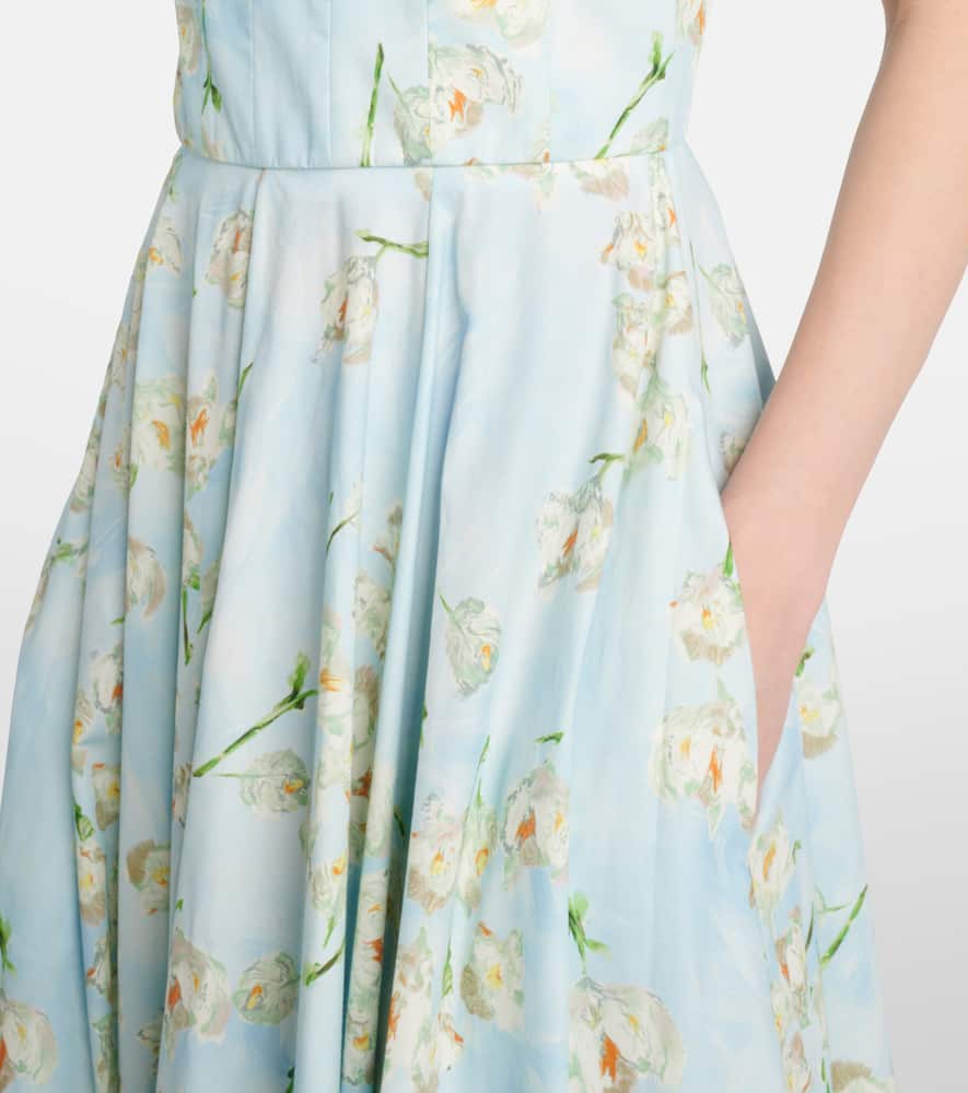 Mona floral cotton midi dress