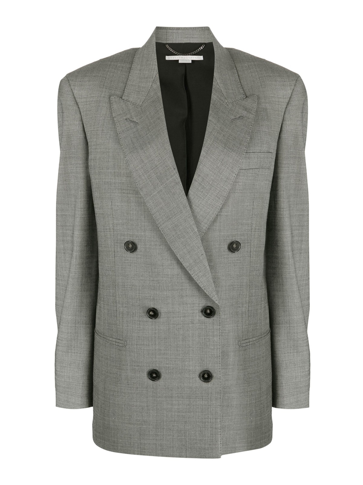 Oversized double-breasted wool jacket