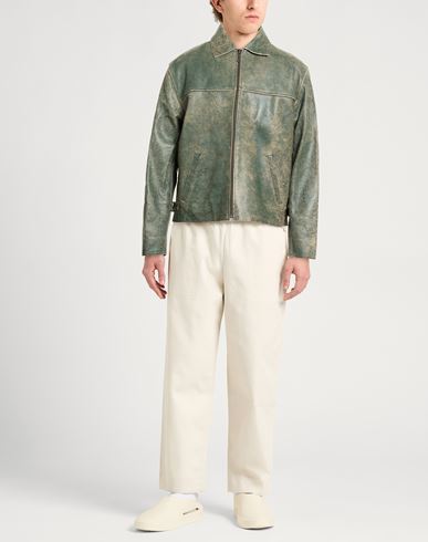 Man Jacket Military green Size L Lambskin