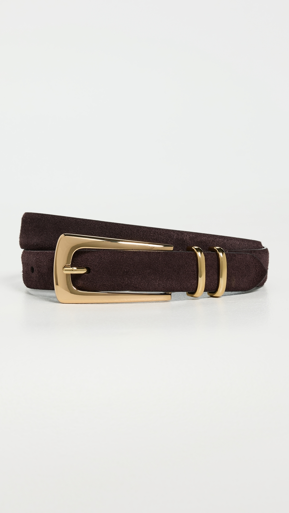 Elongated Buckle Belt Coffee Bean
