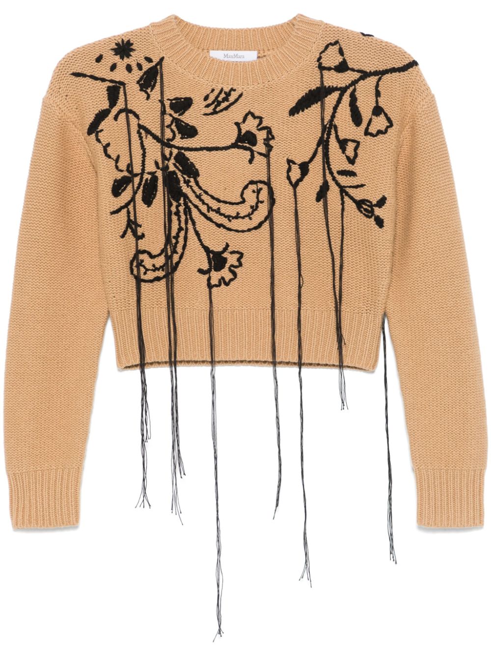 Embroidered sweater - Brown