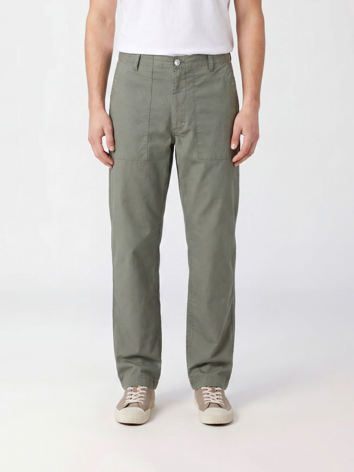 Pants Men color Green
