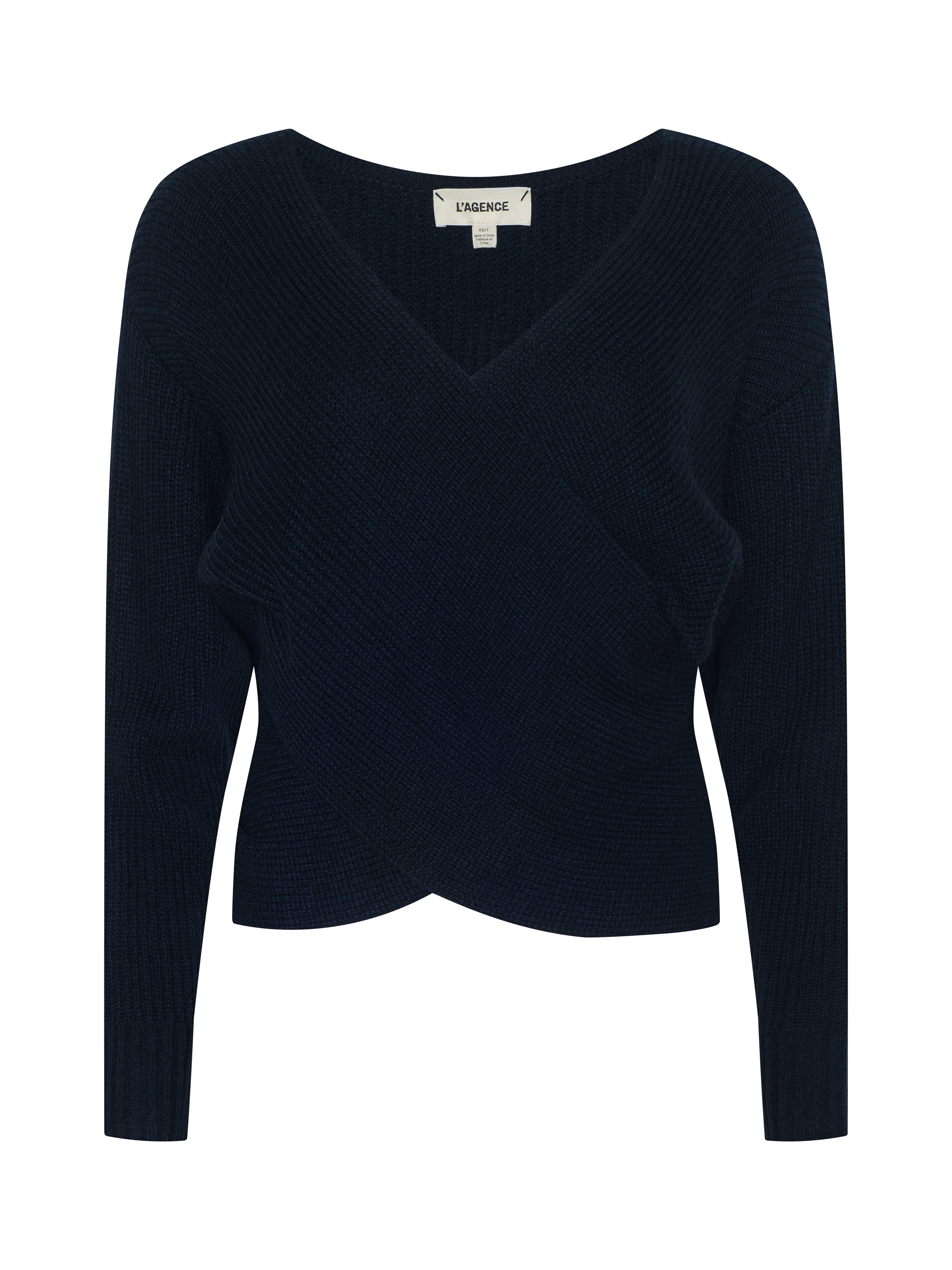 Antonella Crossover Sweater In Midnight