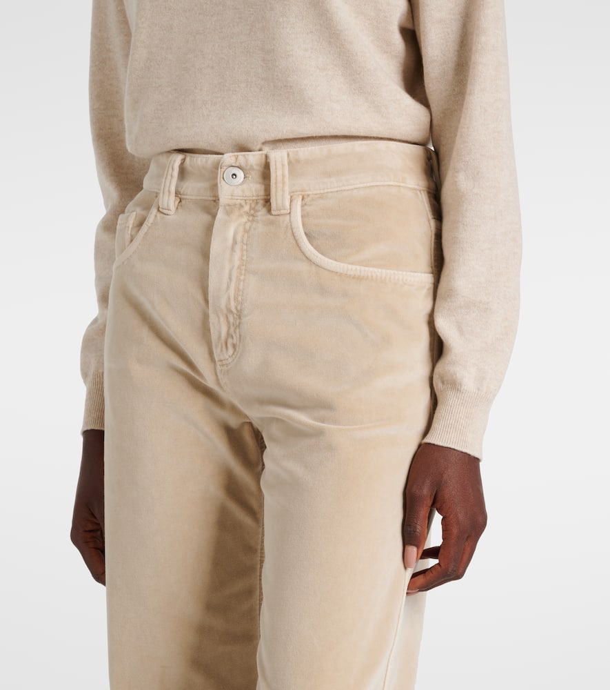 Dyed cotton wide-leg pants