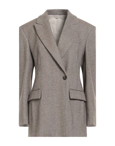 Woman Blazer Khaki Size 6 Virgin Wool, Wool, Polyamide, Elastane