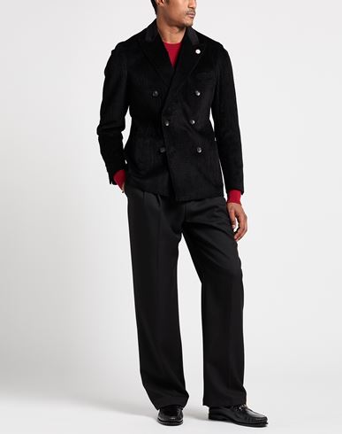 Man Blazer Black Size 40 Viscose, Cotton, Elastane