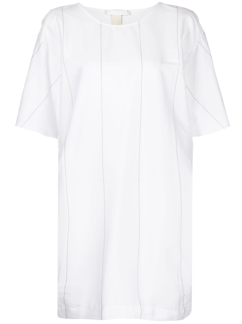 Striped stretch-cotton blouse - White