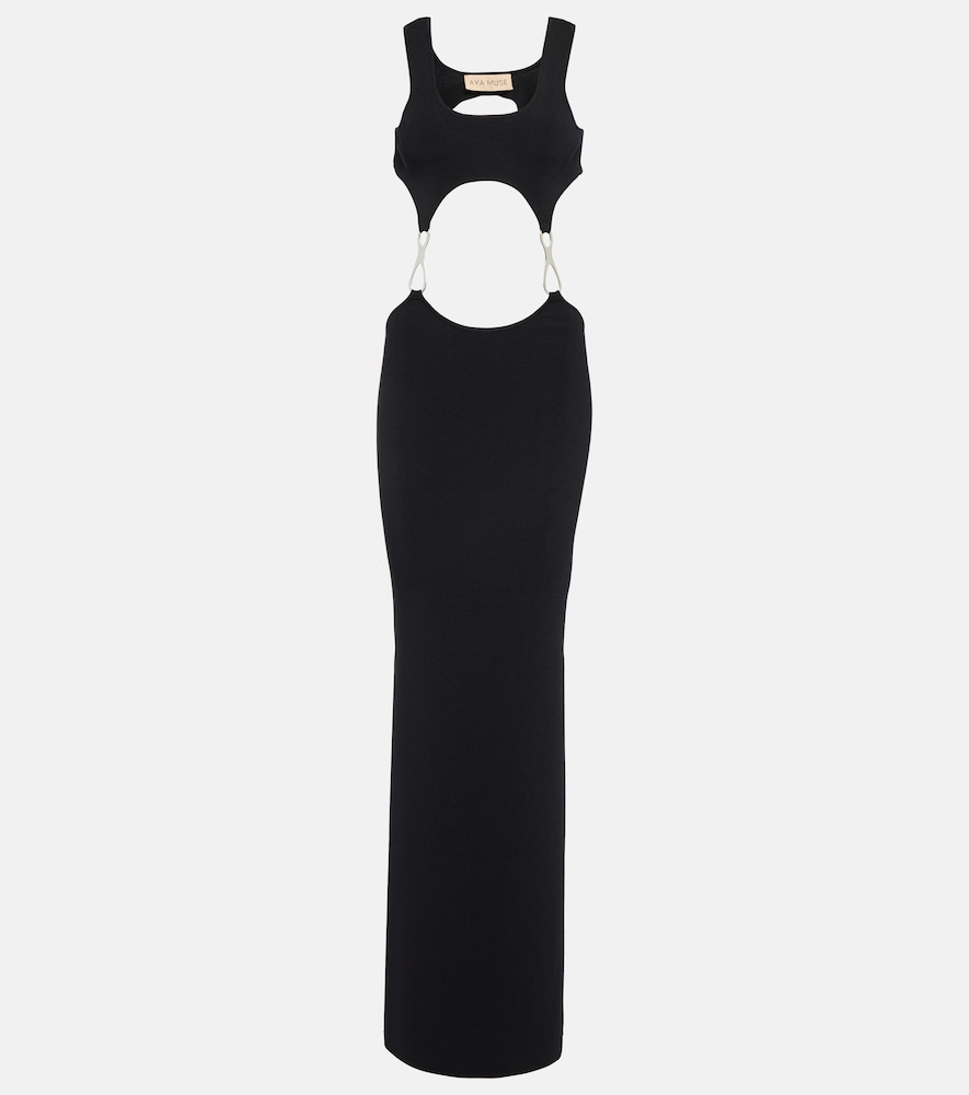 Aya Muse Heri cutout knit maxi dress