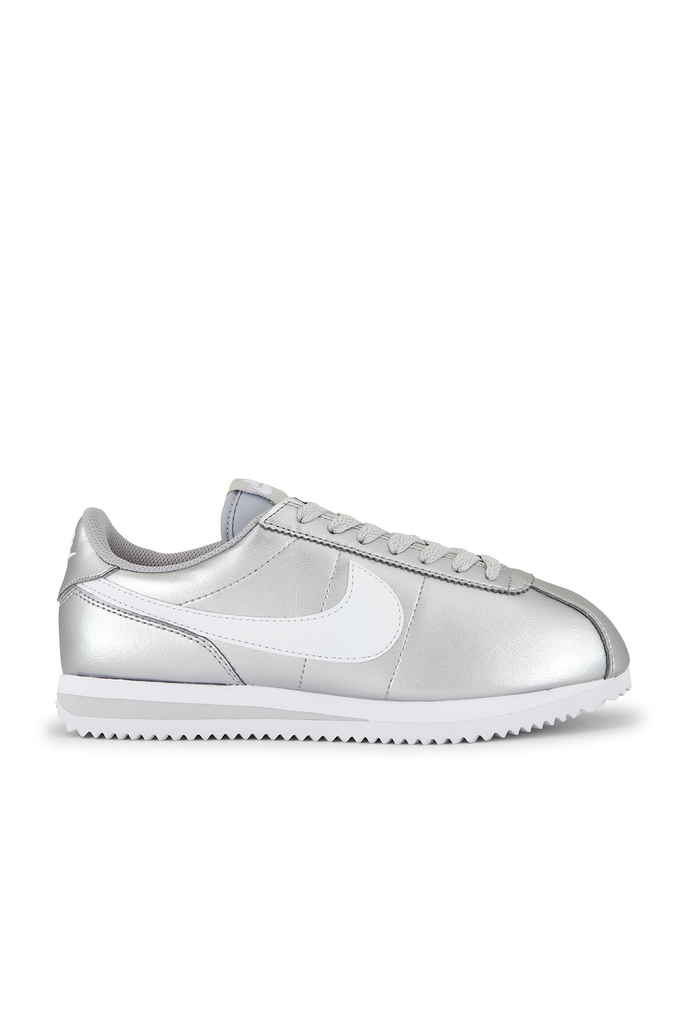 Nike Cortez Metallic Sneaker in Metallic Silver