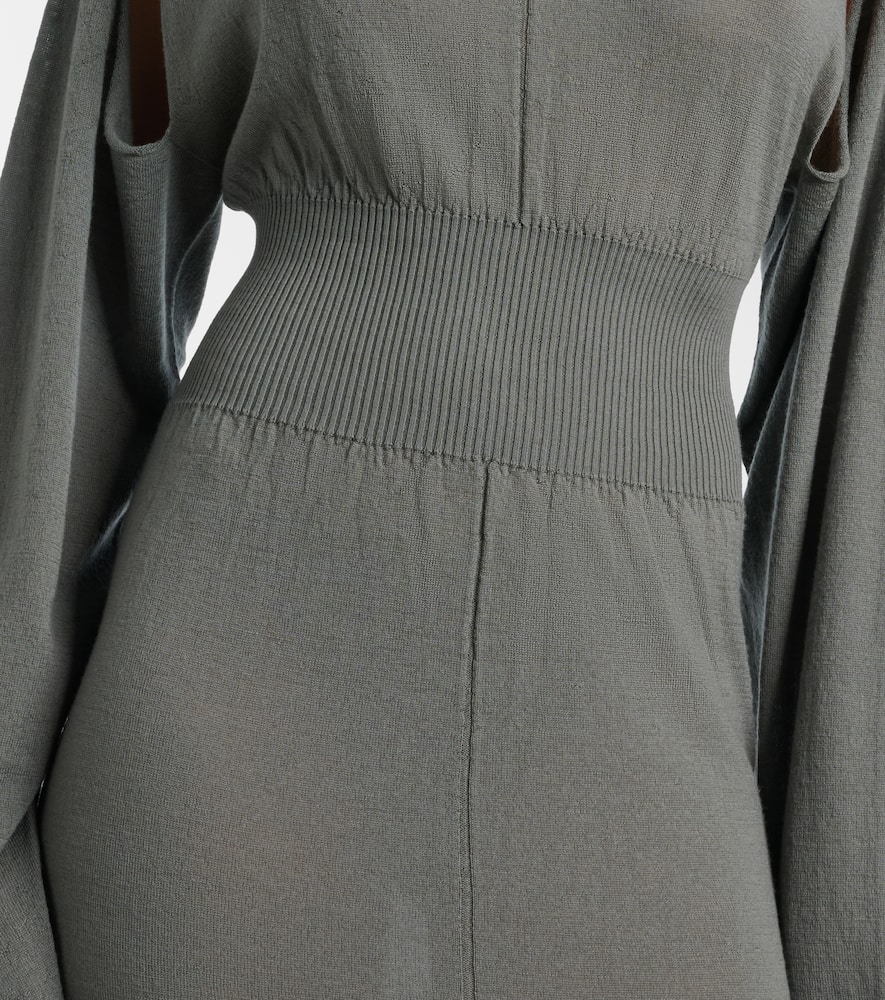Con virgin wool maxi dress