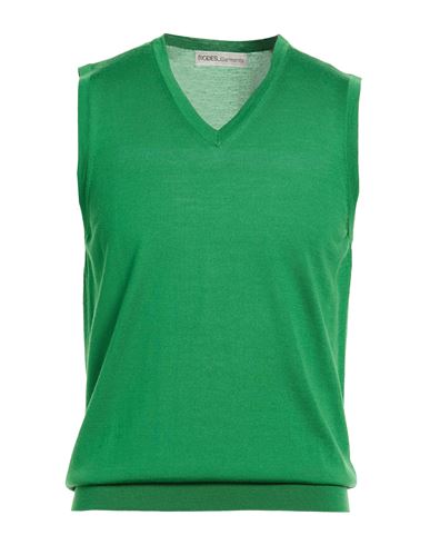 Man Sweater Green Size 36 Merino Wool
